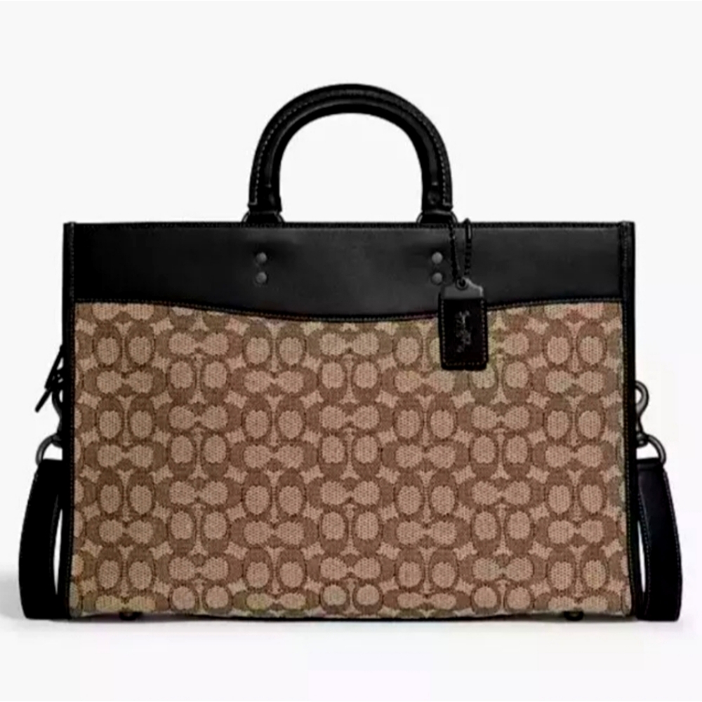 Coach  Rogue Breif In Signature Textile Jacquard